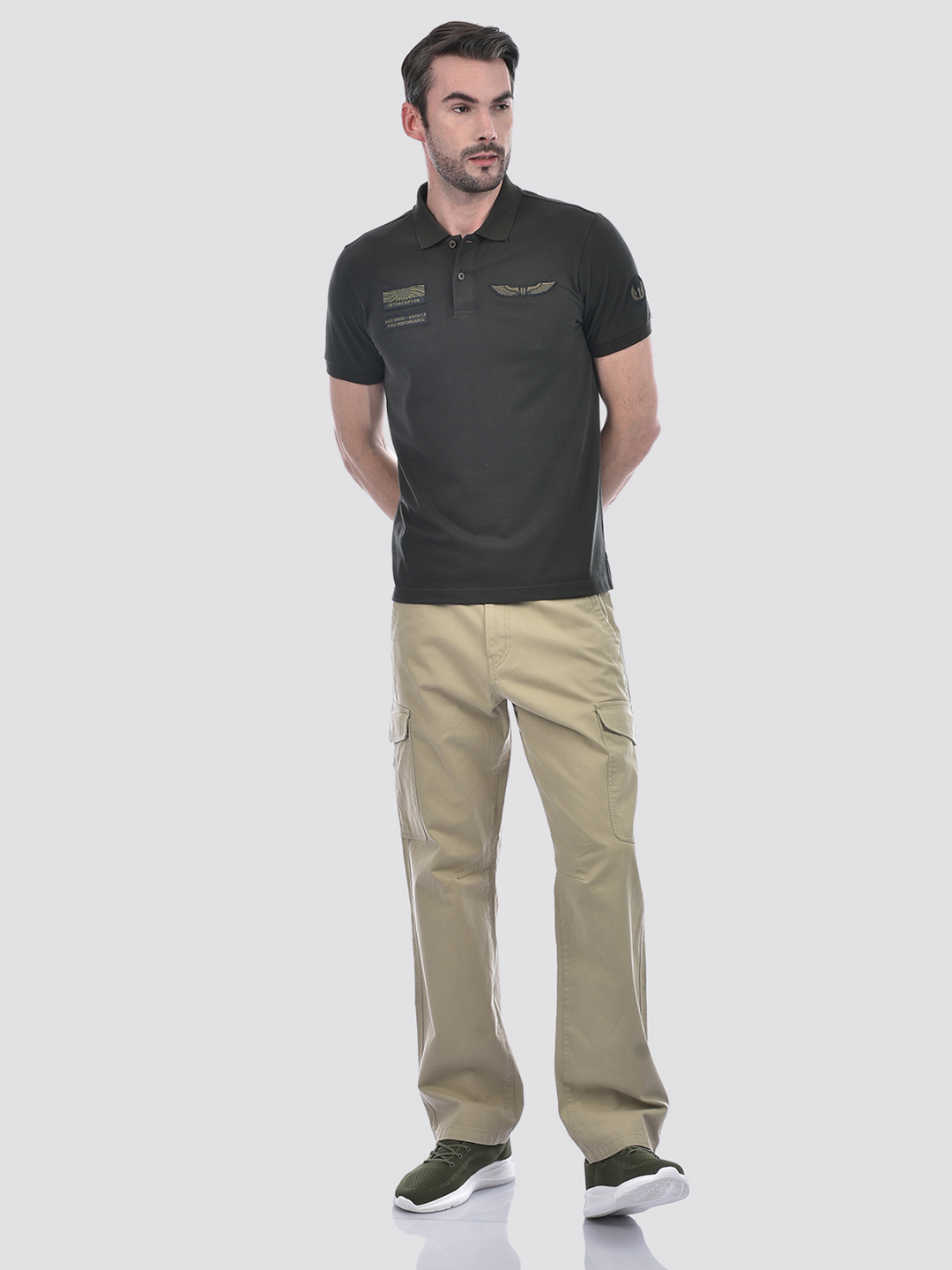 Numero Uno Men Applique Olive T-Shirt